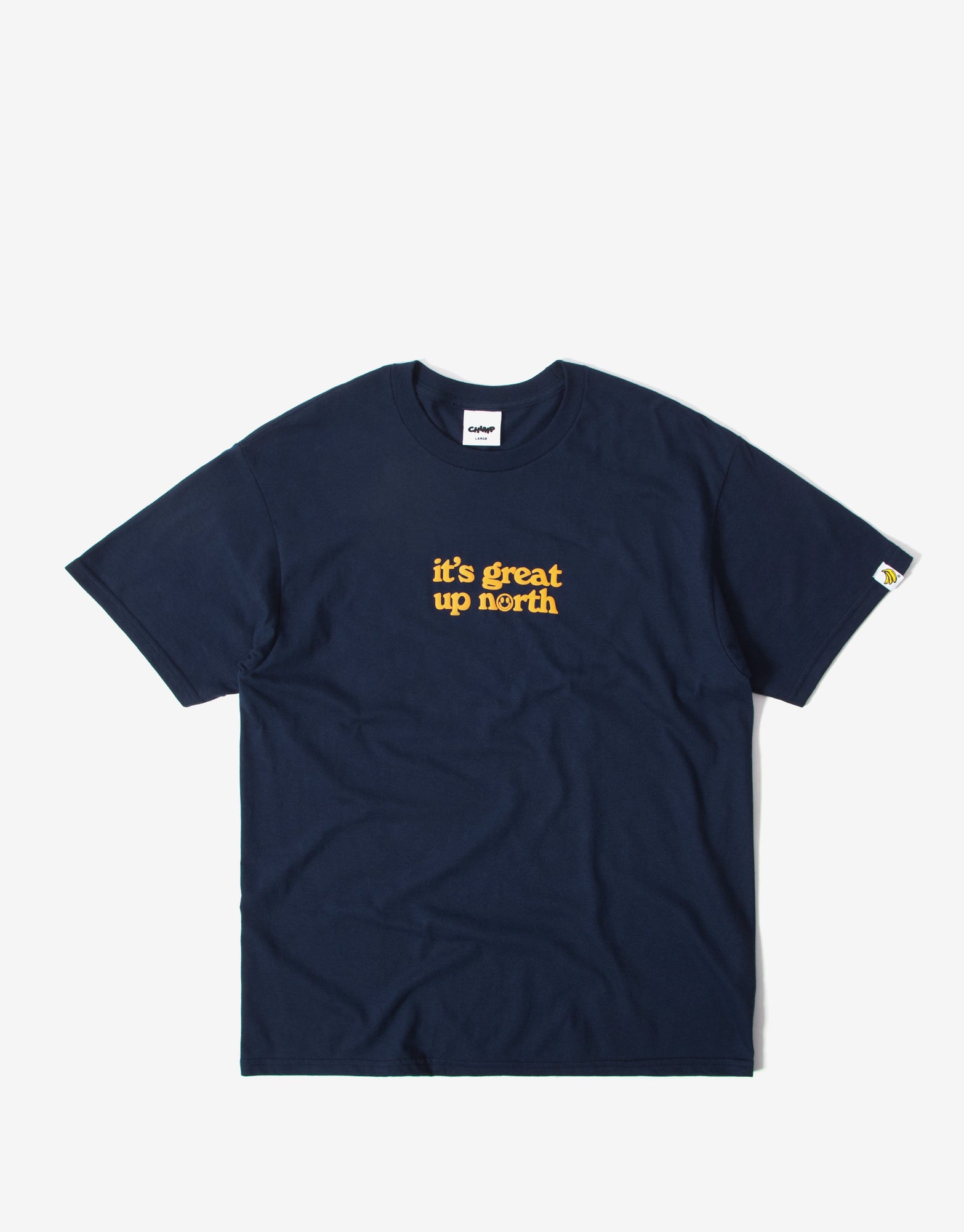 Chimp It's Great Up North T Shirt Navy 