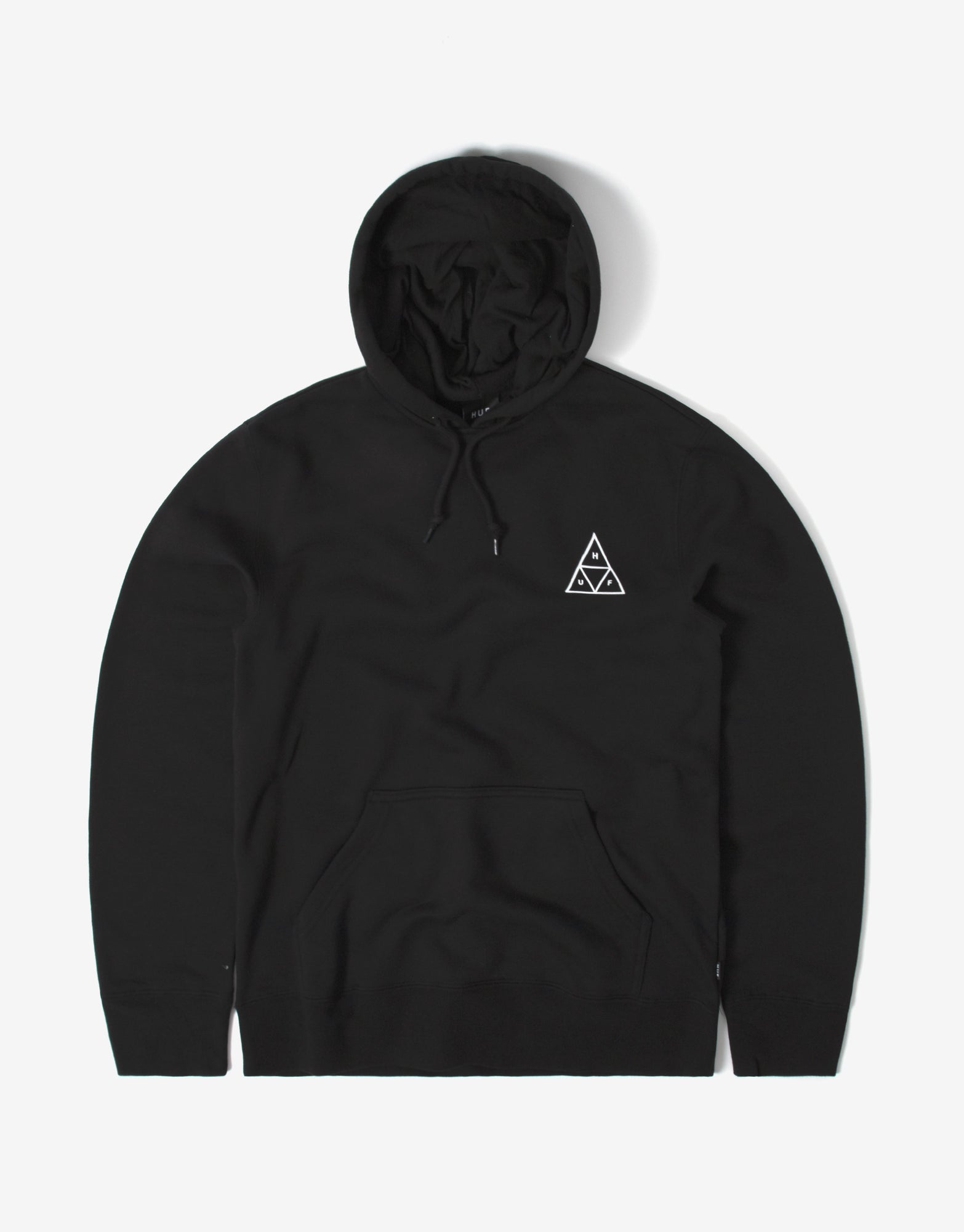 HUF Essentials Triple Triangle Pullover Hoody Black | HUF | The Chimp Store