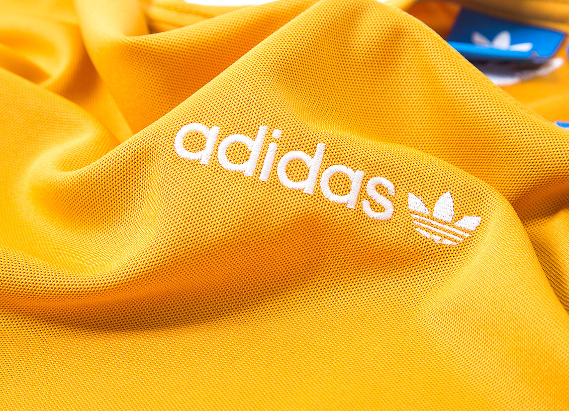 adidas originals tape t shirt yellow