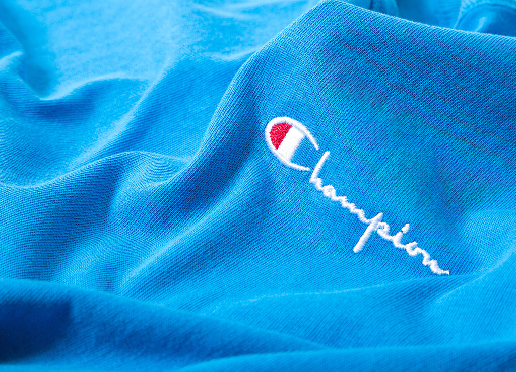 blue champion crewneck