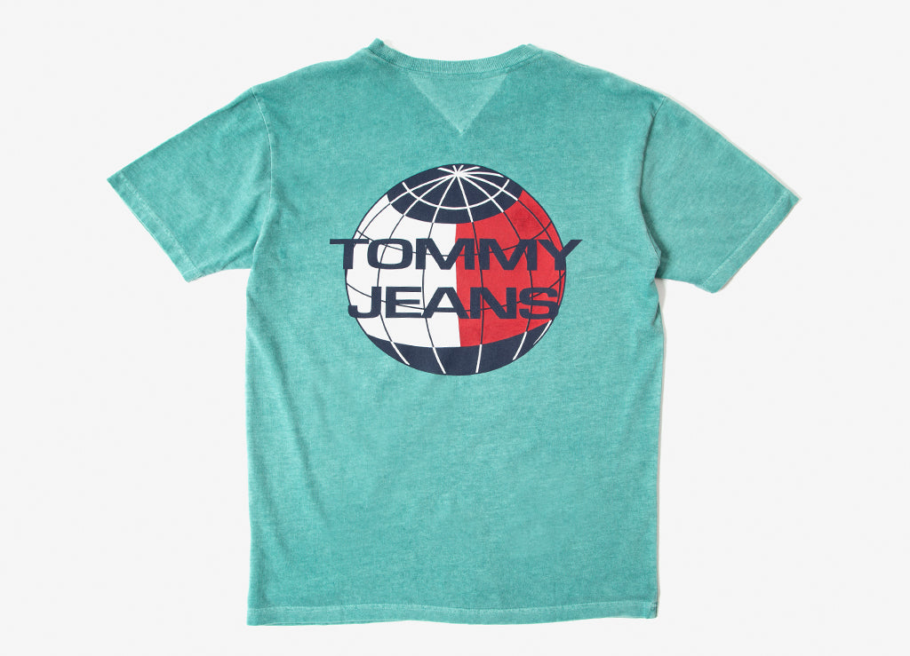 tommy jeans green t shirt