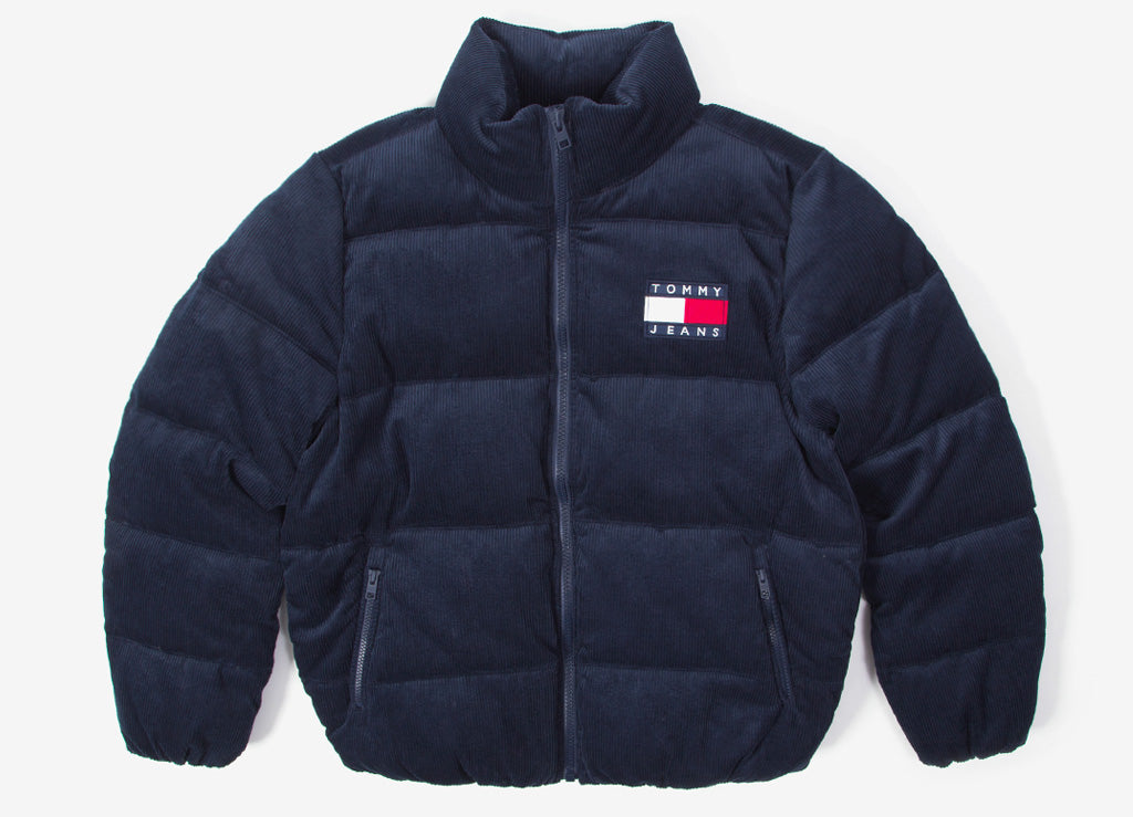 tommy hilfiger corduroy puffer jacket