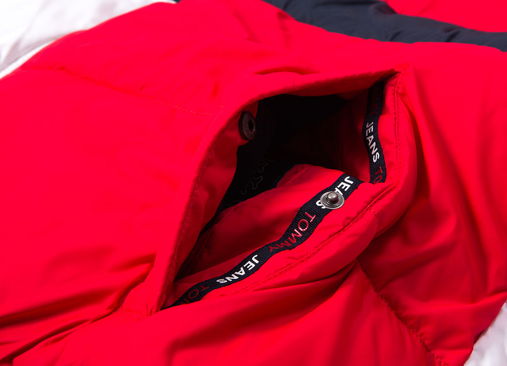 tommy jeans red reversible jacket