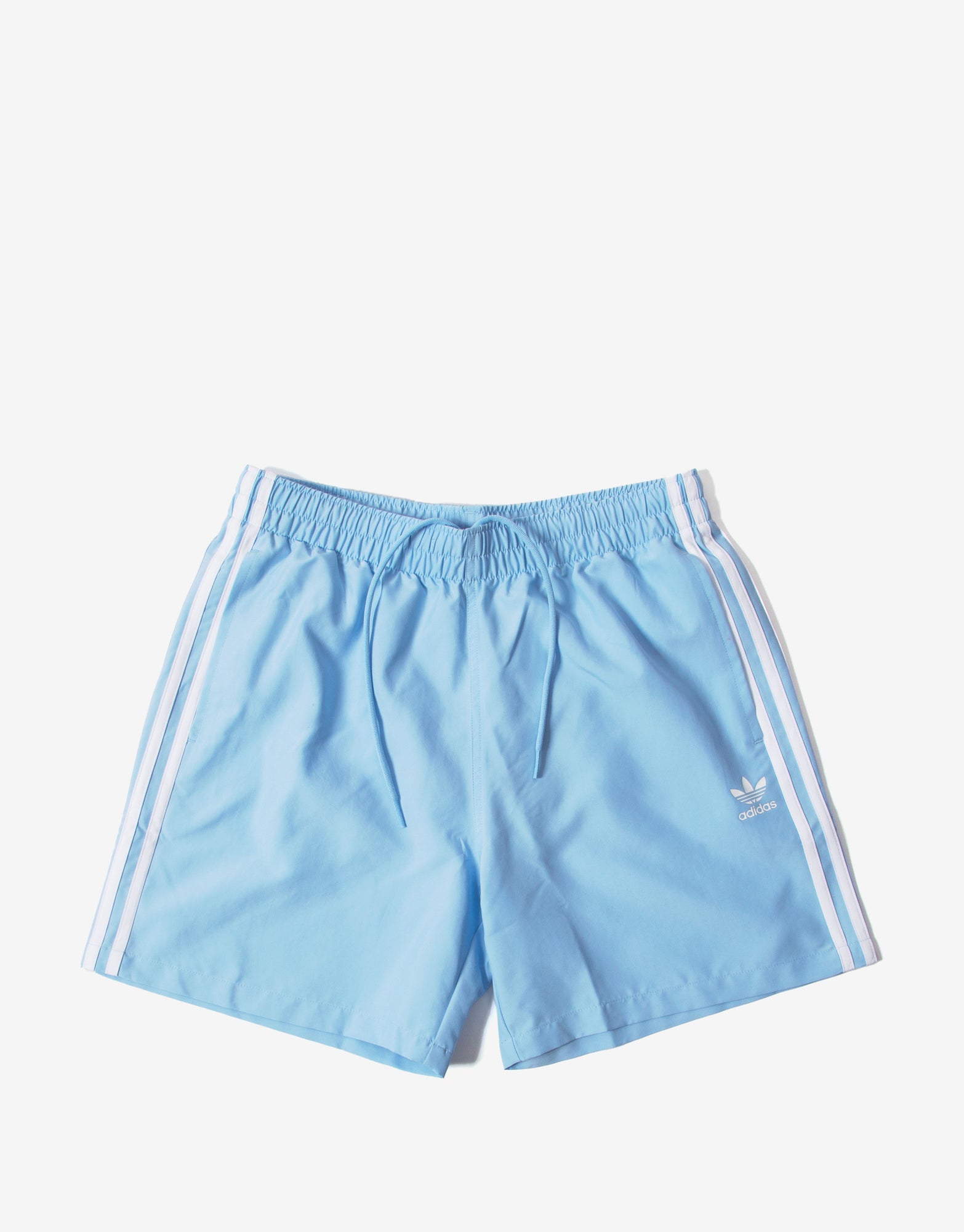 adidas blue three stripe shorts