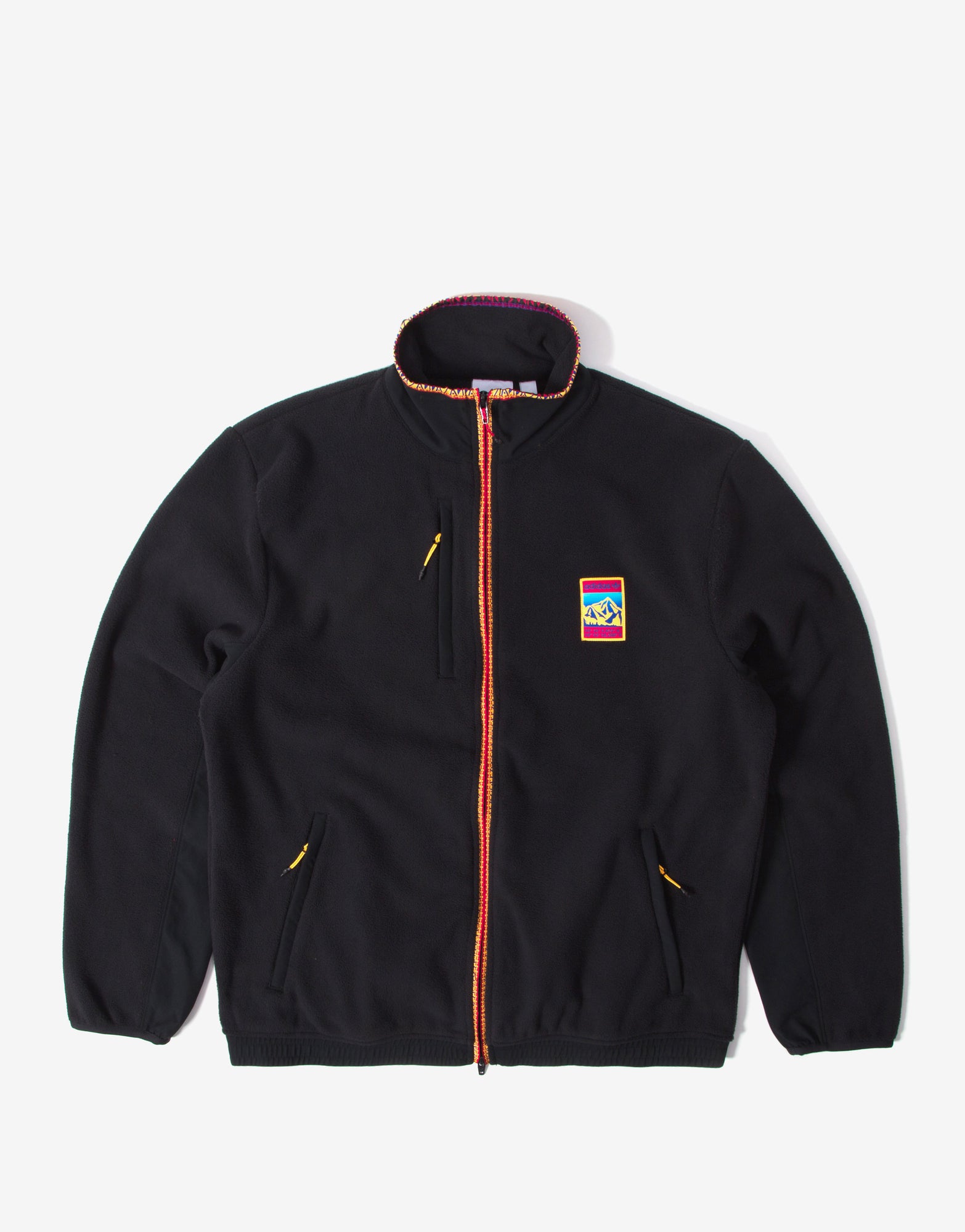 adidas originals adiplore polar fleece jacket in black