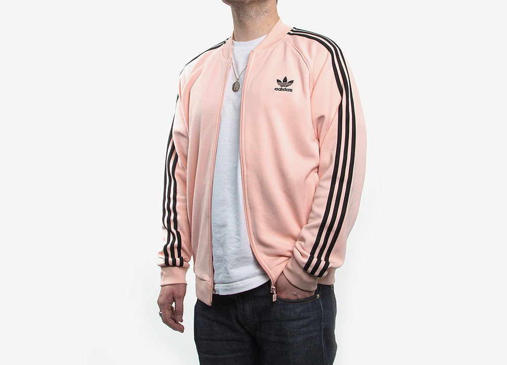 pink adidas track top