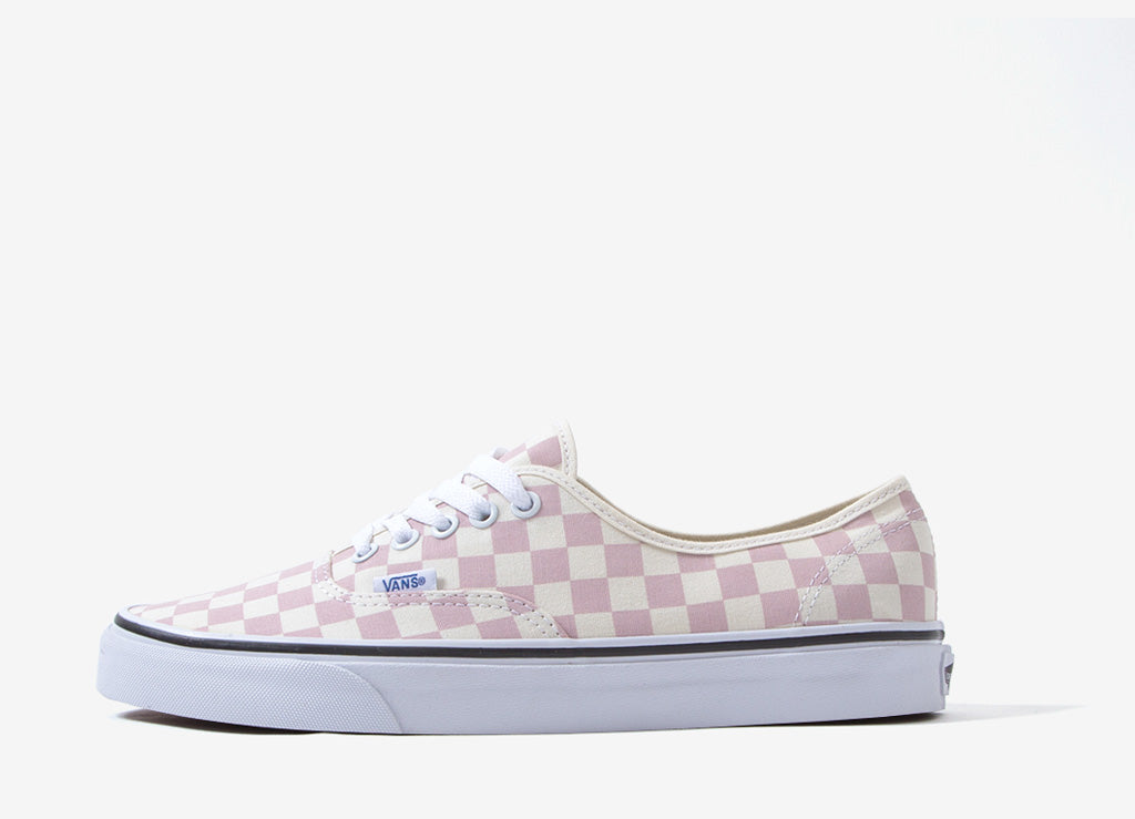 vans authentic checkerboard pink