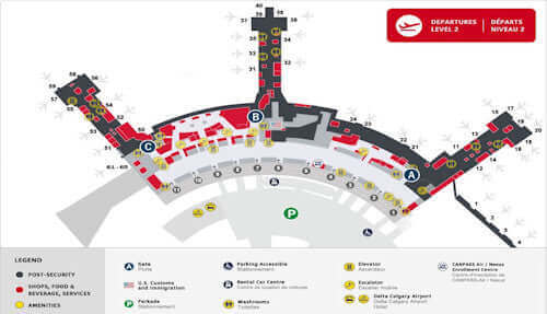 Calgary Airport Layout Map   Yyc Map D1 