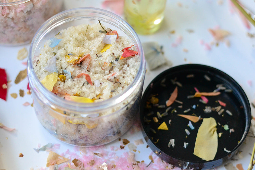 DIY Floral Sugar Scrub