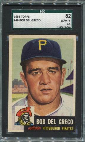 A 1953 Topps Mickey Mantle Baseball Card No. 82 (SGC 2.5 GOOD+)