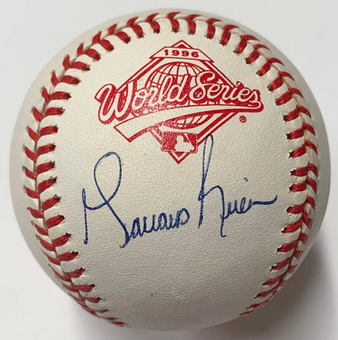 Phil Rizzuto Signed & Inscribed World Series Stats Baseball. PSA
