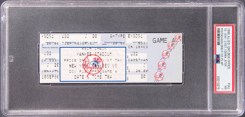 2001 World Series Game 4 ticket stub Derek Jeter Mr. November