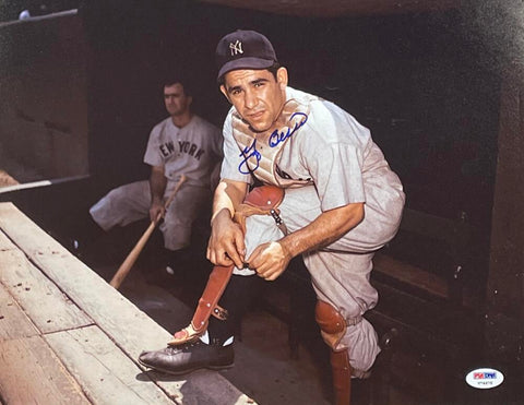 Phil Rizzuto and Yogi Berra Signed 16x20 Photograph. Auto PSA