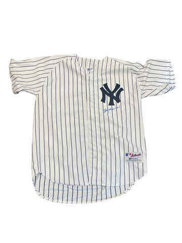 Charitybuzz: Derek Jeter Signed Yankees Jersey with Hall of Fame Patch