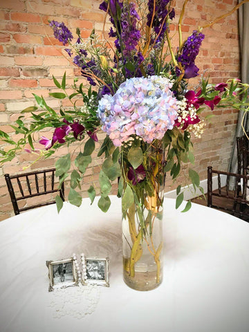 lavender wedding floral centerpiece