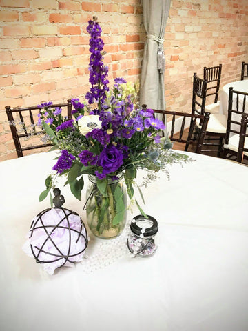 lavender wedding decor centerpiece flowers