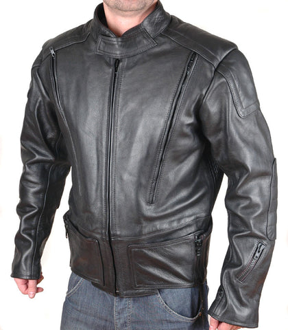 V-Pilot Motorcycle Leather Jacket – TopGearLeathers