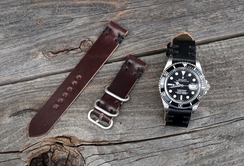 Shell Cordovan Watch Straps with Rolex Sub Mariner