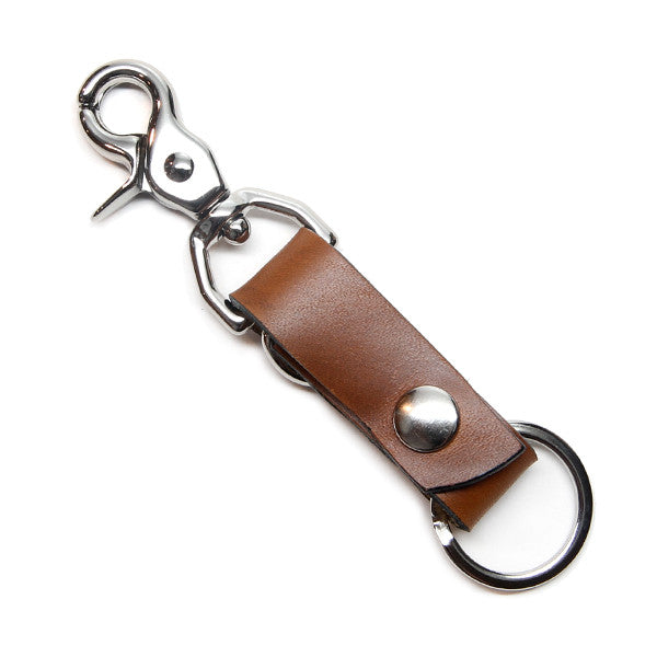 Leather Key Clip – Tan Horween Chromexcel – Friday & River