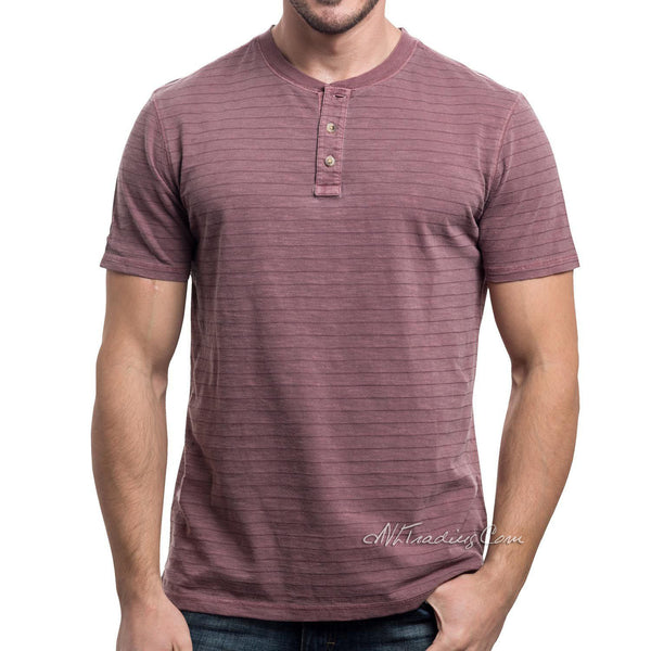 LEE Premium Select Texure Stripes Henley Men Short Sleeve Shirt Vintag ...