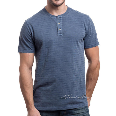 LEE Premium Select Texure Stripes Henley Men Short Sleeve Shirt Vintag ...