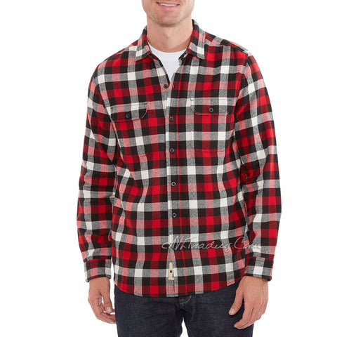 Woolrich Classic Fit Ultimate Flannel Premium Brushed Cotton Men's Shi ...