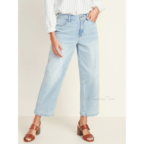 old navy high waisted wide leg jeans