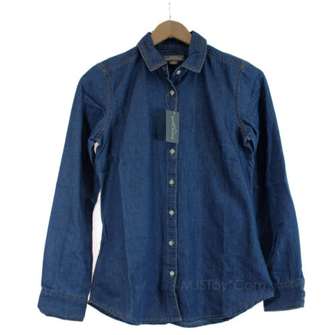 denim fitted shirt women's