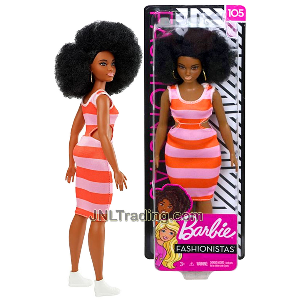 Year 2018 Barbie Fashionistas Series 12 Inch Doll 105 Curvy African 