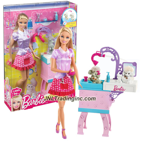 barbie dog grooming set