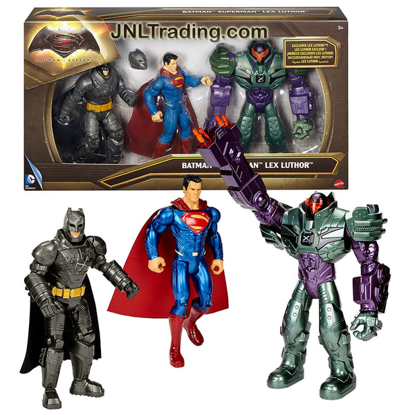 Year 2015 DC Comics Batman v Superman Series 3 Pack 6 Inch Tall Figure –  JNL Trading