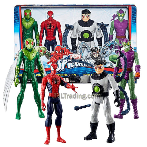 marvel spiderman titan hero figure 4 pack