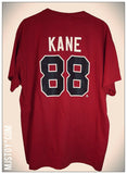 NWT Chicago NHL Hockey Team Blackhawk Red Patrick Kane 88 Jerzees T-Shirt XL/2XL