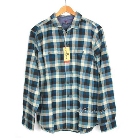 Woolrich Classic Fit Ultimate Flannel Premium Brushed Cotton Men's Shi ...