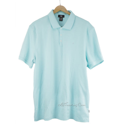 Calvin Klein CK Men Soft Liquid 100% Cotton Polo Shirt Short Sleeve ...