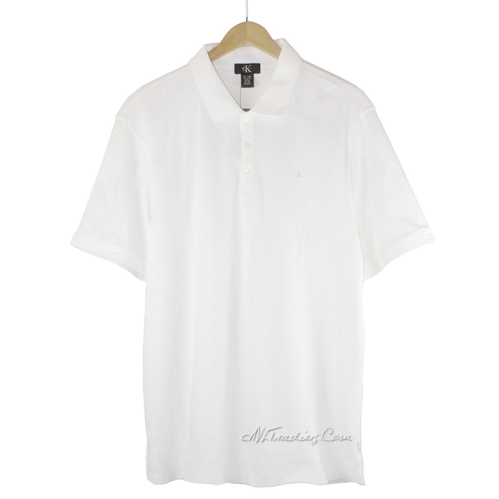 Calvin Klein CK Men Soft Liquid 100% Cotton Polo Shirt Short Sleeve ...