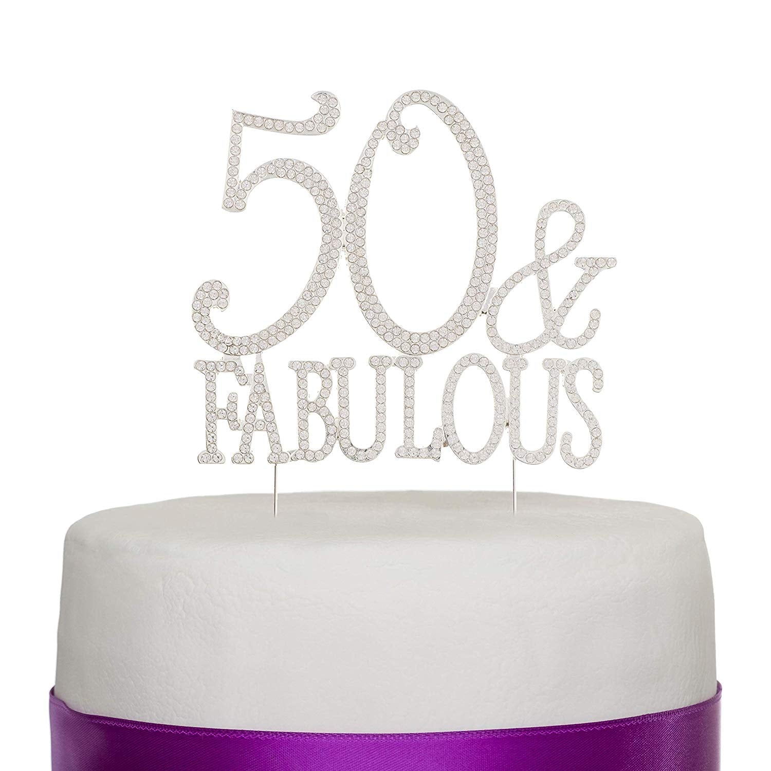 Gold 50 & Fabulous Cake Topper - Cake Zone