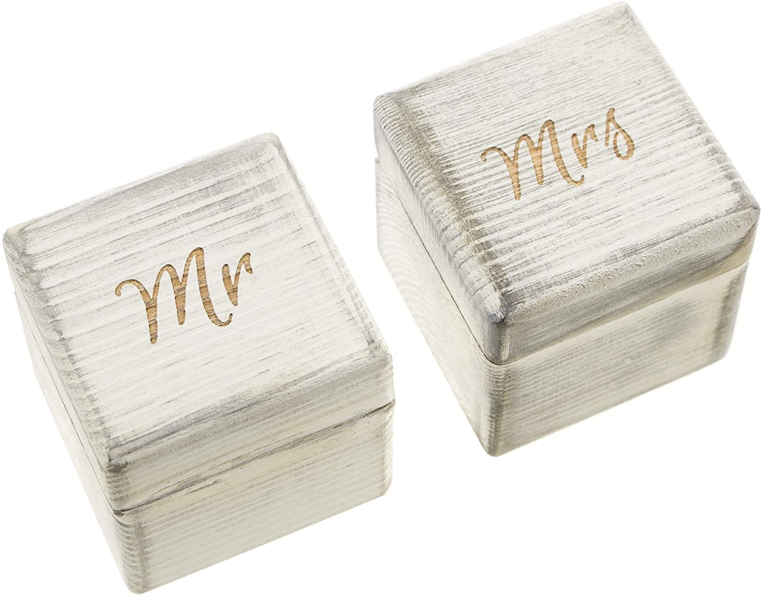 Mr & Mrs Ring Box - Mahogany - Ella Celebration