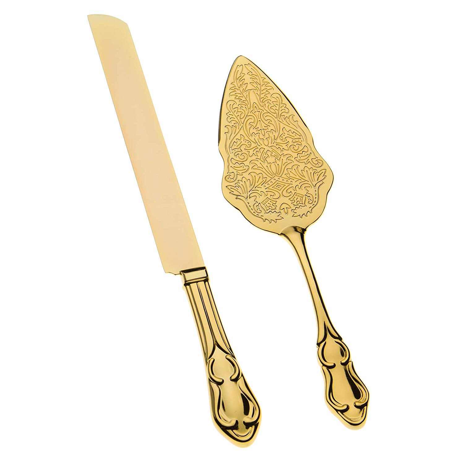 Truro Gold Cake Knife & Server Set