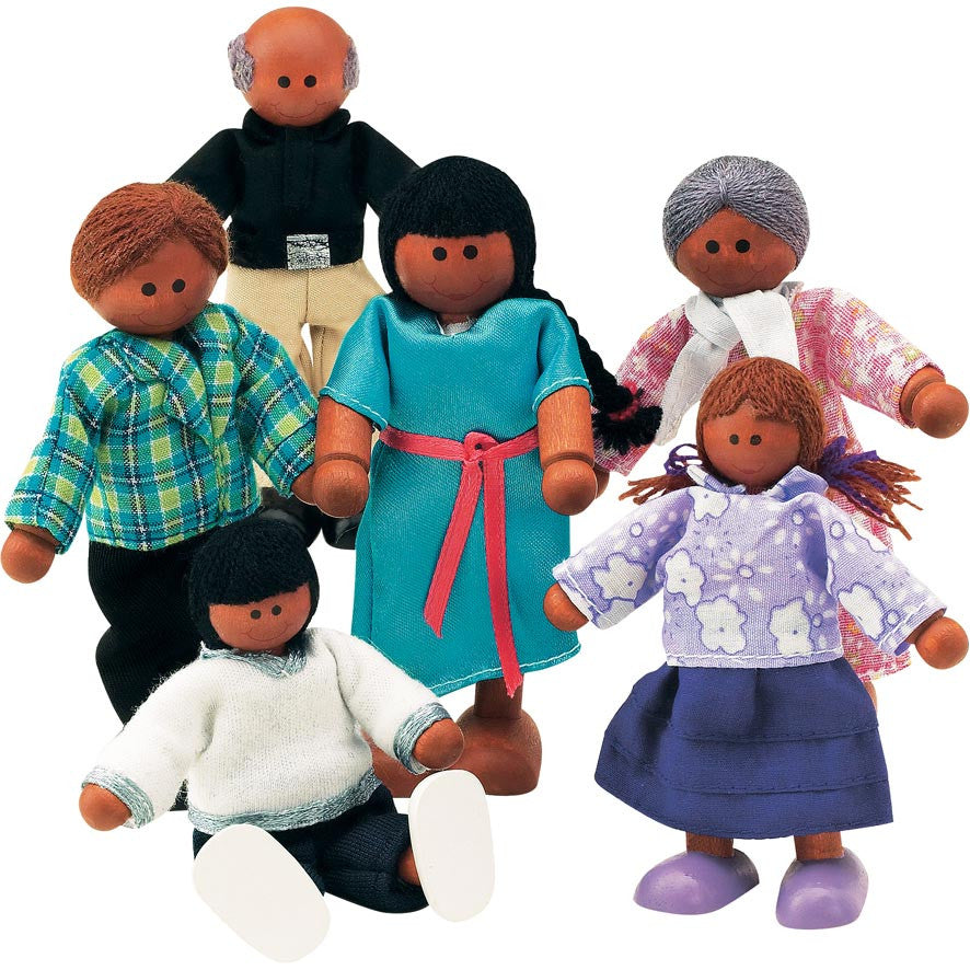 wooden doll family