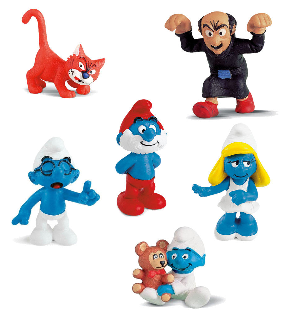 miniature smurf figurines