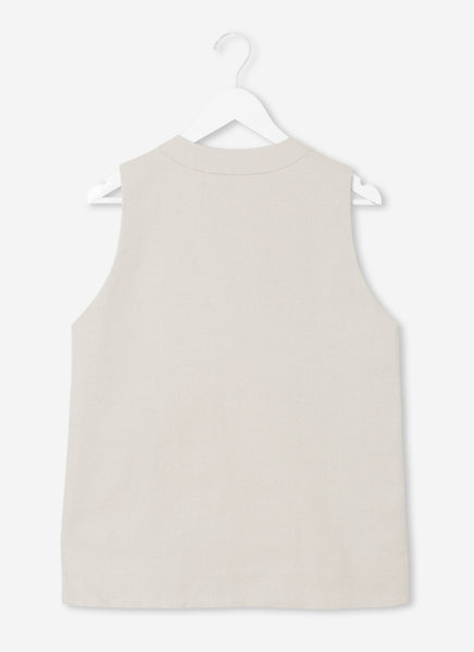 KAAREM - Dan Sleeveless Jacket Vest - Cream