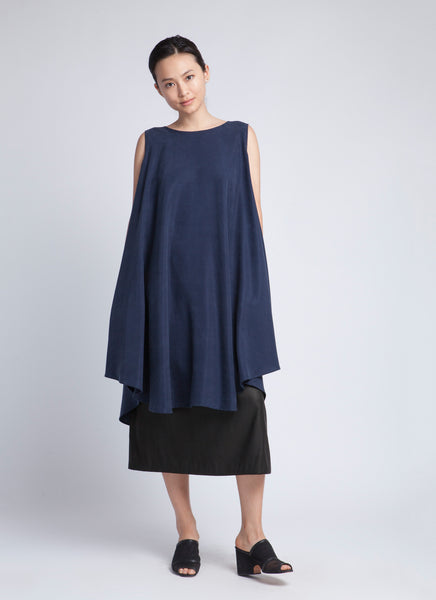 KAAREM - Jade Tent Sleeveless Dress - Space Blue