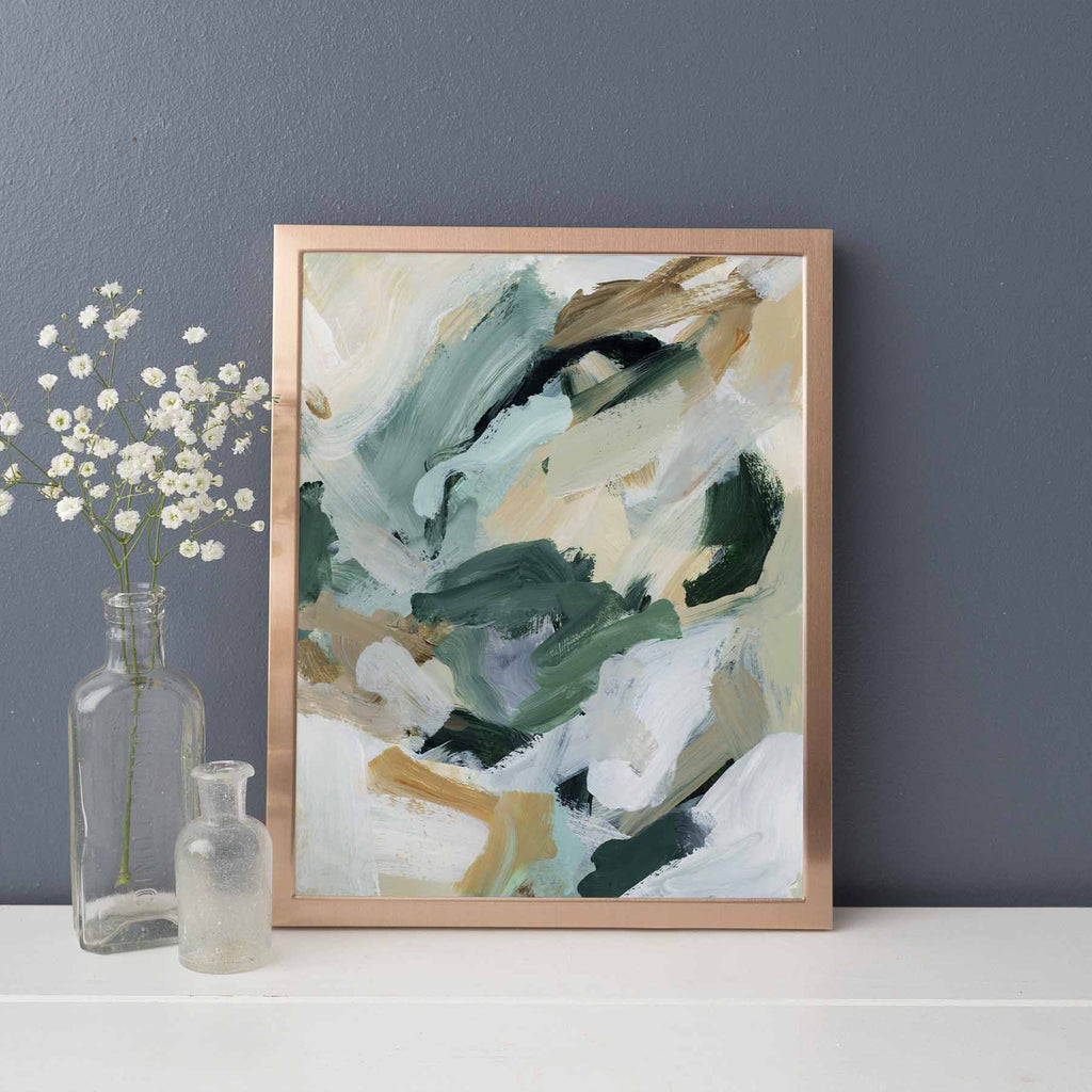 Natural Green and Abstract Painting Modern Wall Art Print or Can – Jetty Home