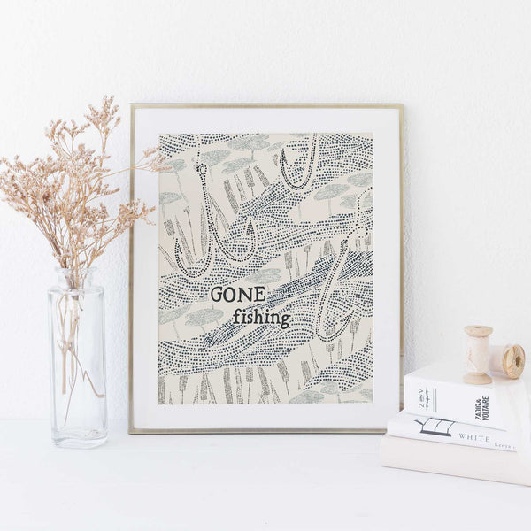 Gone Fishing - Art Print or Canvas | Jetty Home