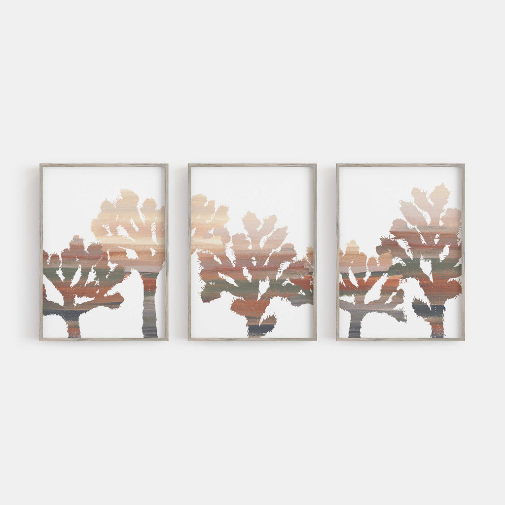 Joshua Tree Trendy Desert Neutral Decor Triptych Wall Art Print Or Can Jetty Home
