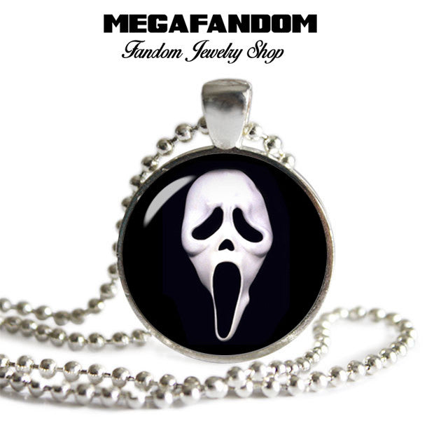 Kredsløb kontroversiel fortryde Ghostface Necklace Photo Glass Pendant Scream Mask Fandom Jewelry –  Megafandom