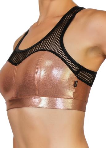 rose gold sports bra