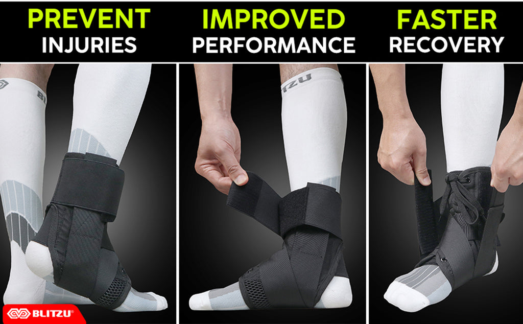 Lace-Up Ankle Brace | For Ankle Sprains & Strains, Instability, Pain Relief, Recovery & Prevention