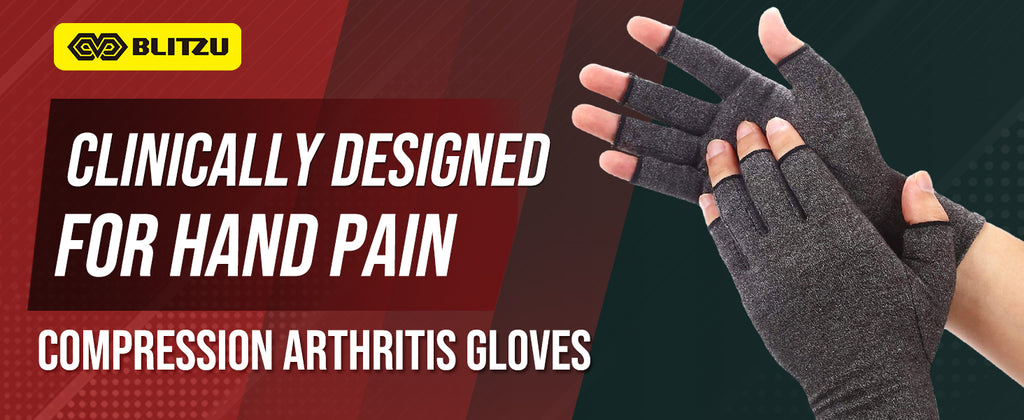 Fingerless Compression Arthritis Gloves | Support for Carpal Tunnel Syndrome, Gaming Wrist, Finger, Hand and Thumb Pain